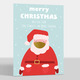 Santa with Foil Mask Flat Holidays Cards Image 1 of 4